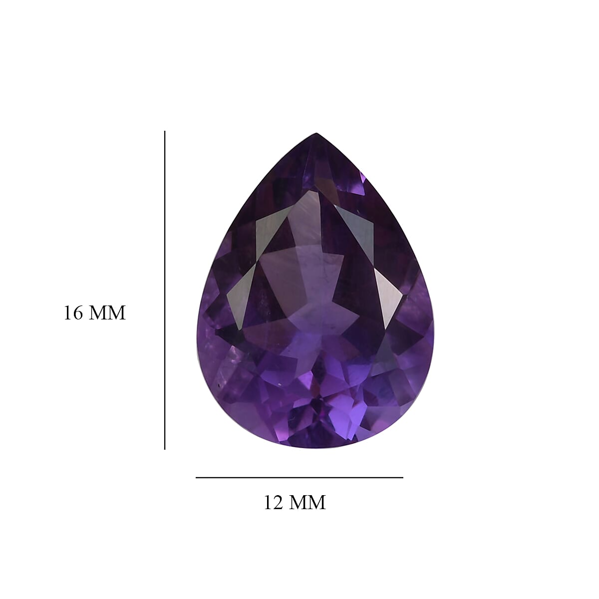7.61 Ct. Loose Mashamba Amethyst AA Grade PEAR 16x12 mm 6268108 4