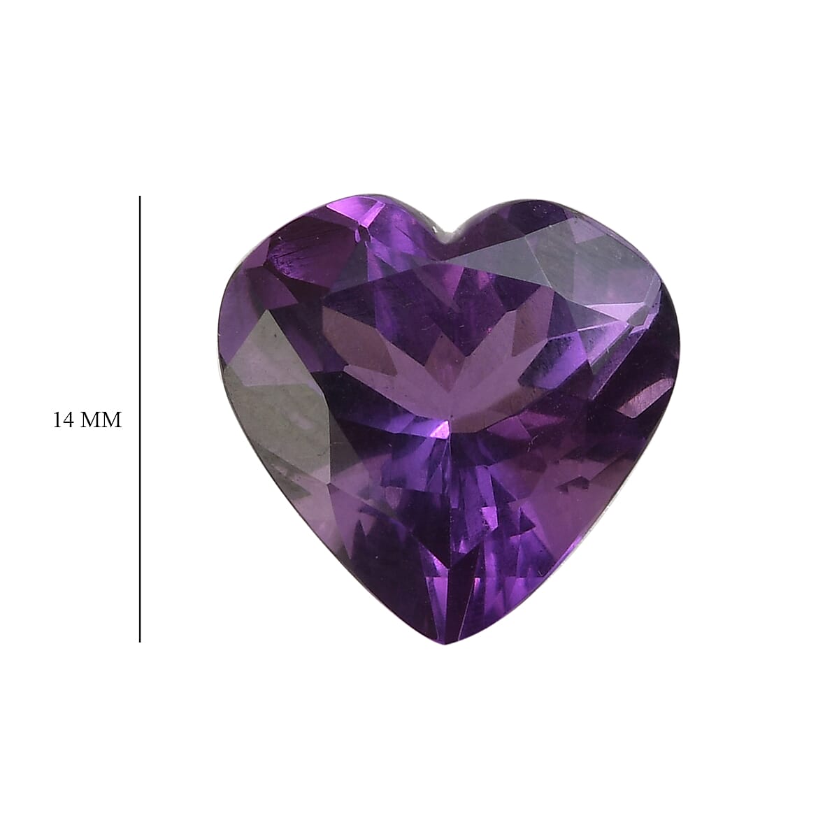 7.63 Ct. Loose Mashamba Amethyst AAA Grade HEART 14 mm 6268085 4