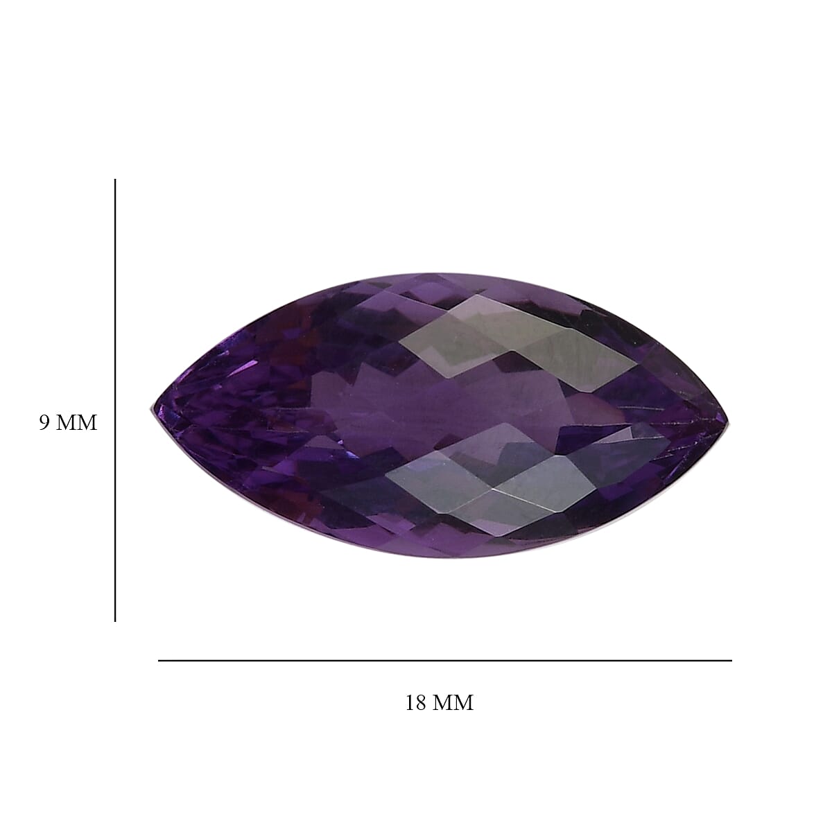 7.68 Ct. Loose Mashamba Amethyst AA Grade MARQUEE 18x9 mm 6268088 4