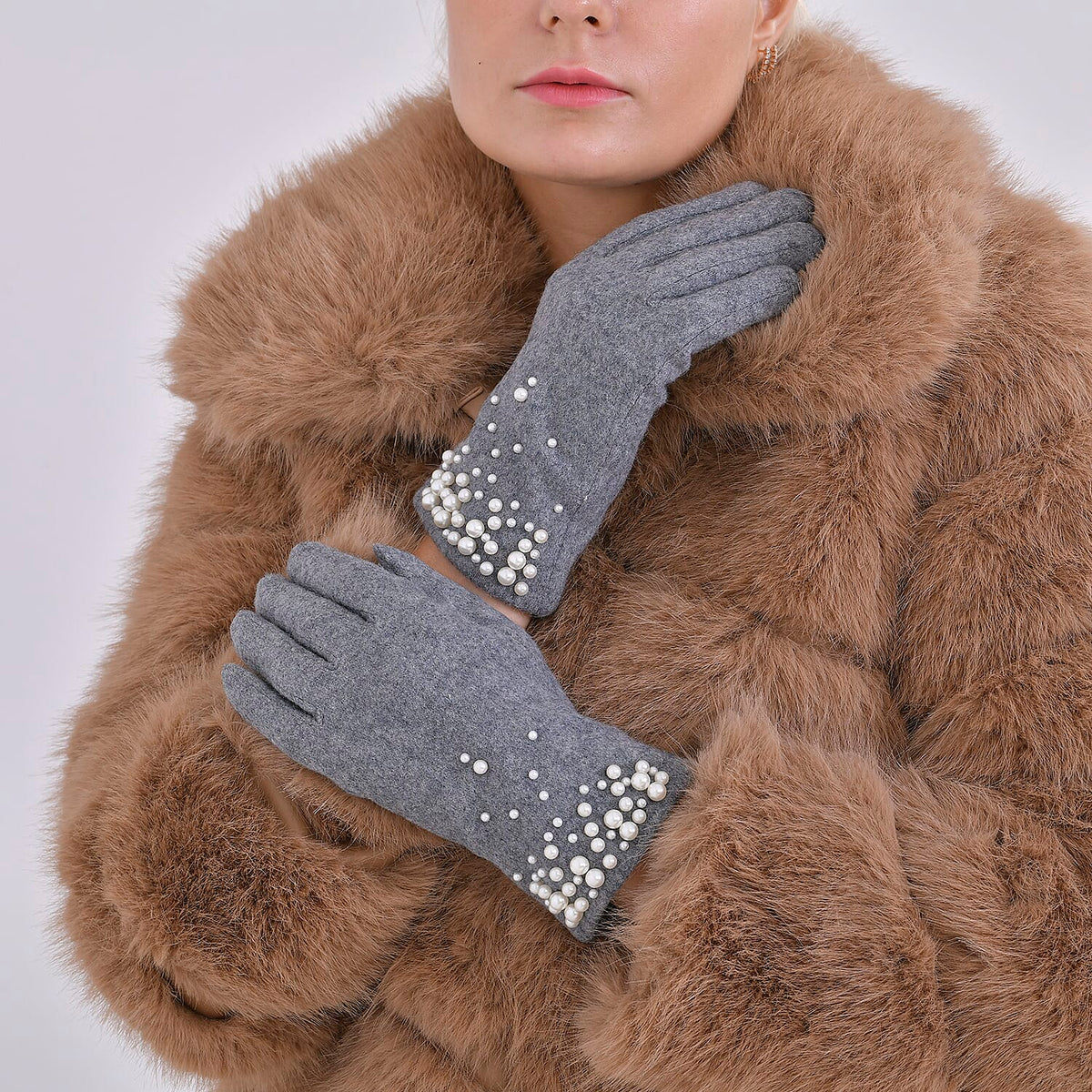 70% Cashmere Wool, Touchscreen-Friendly Winter Gloves â€“ One Size V32603567 5