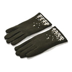 Gloves - 70% cashmere wool - One Size- Green