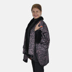 Tamsy Leopard Pattern Faux Fur Double Knit Kimono (Size 142x73 Cm) - Dark Brown_7011190_2