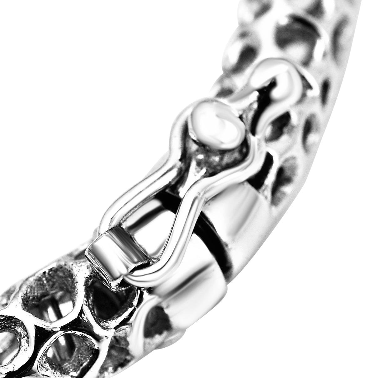 RACHEL GALLEY Rhodium Overlay Sterling Silver Bangle (Size 5), Silver Wt. 12.60 Gms 7019045 3