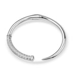 RACHEL GALLEY Rhodium Overlay Sterling Silver Bangle (Size 6.5), Silver Wt. 34.15 Gms_7019119_2
