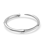 RACHEL GALLEY Rhodium Overlay Sterling Silver Bangle (Size 6.5), Silver Wt. 34.15 Gms_7019119_3