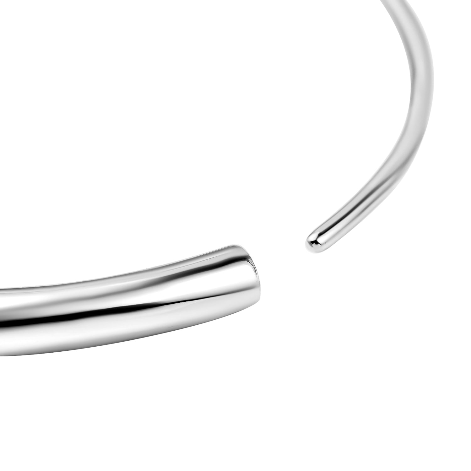 RACHEL GALLEY Rhodium Overlay Sterling Silver Bangle (Size 8), Silver Wt. 27.67 Gms 7019219 2