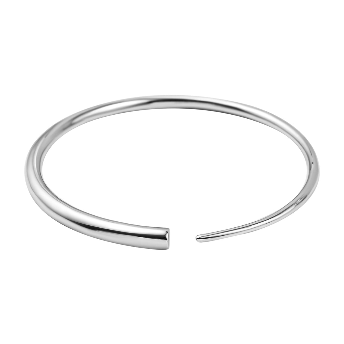 RACHEL GALLEY Rhodium Overlay Sterling Silver Bangle (Size 7.75), Silver Wt. 24.21 Gms 7019228 0