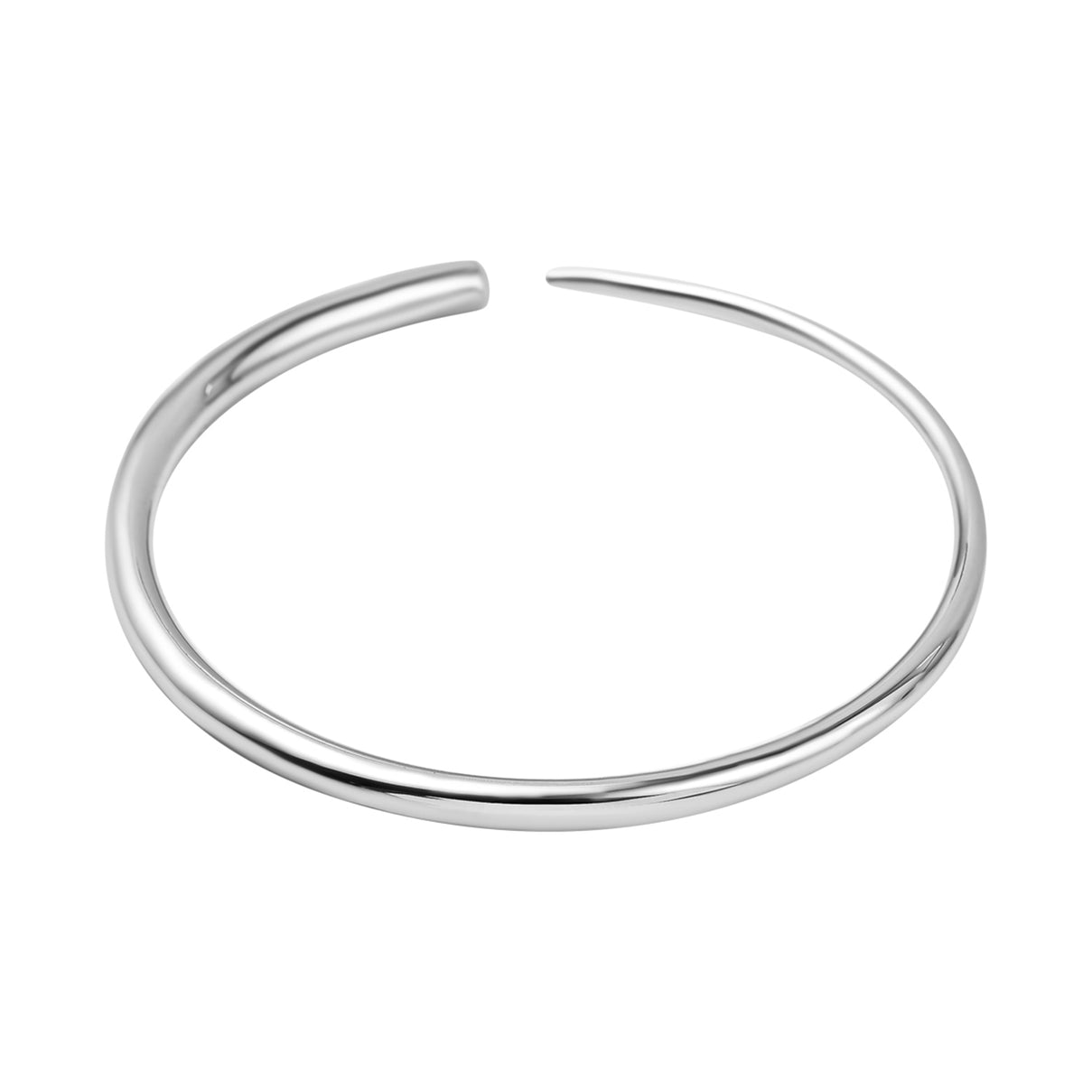 RACHEL GALLEY Rhodium Overlay Sterling Silver Bangle (Size 7.75), Silver Wt. 24.21 Gms 7019228 3