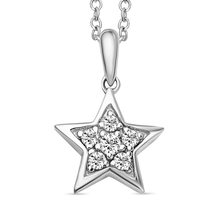 RACHEL GALLEY Rhodium Overlay Sterling Silver Pendant With Chain (Size - 18 ) 7019534 1
