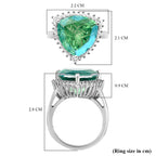 Peacock Quartz and Natural Zircon Ring in Platinum Overlay Sterling Silver 9.81 Ct._7027236_5