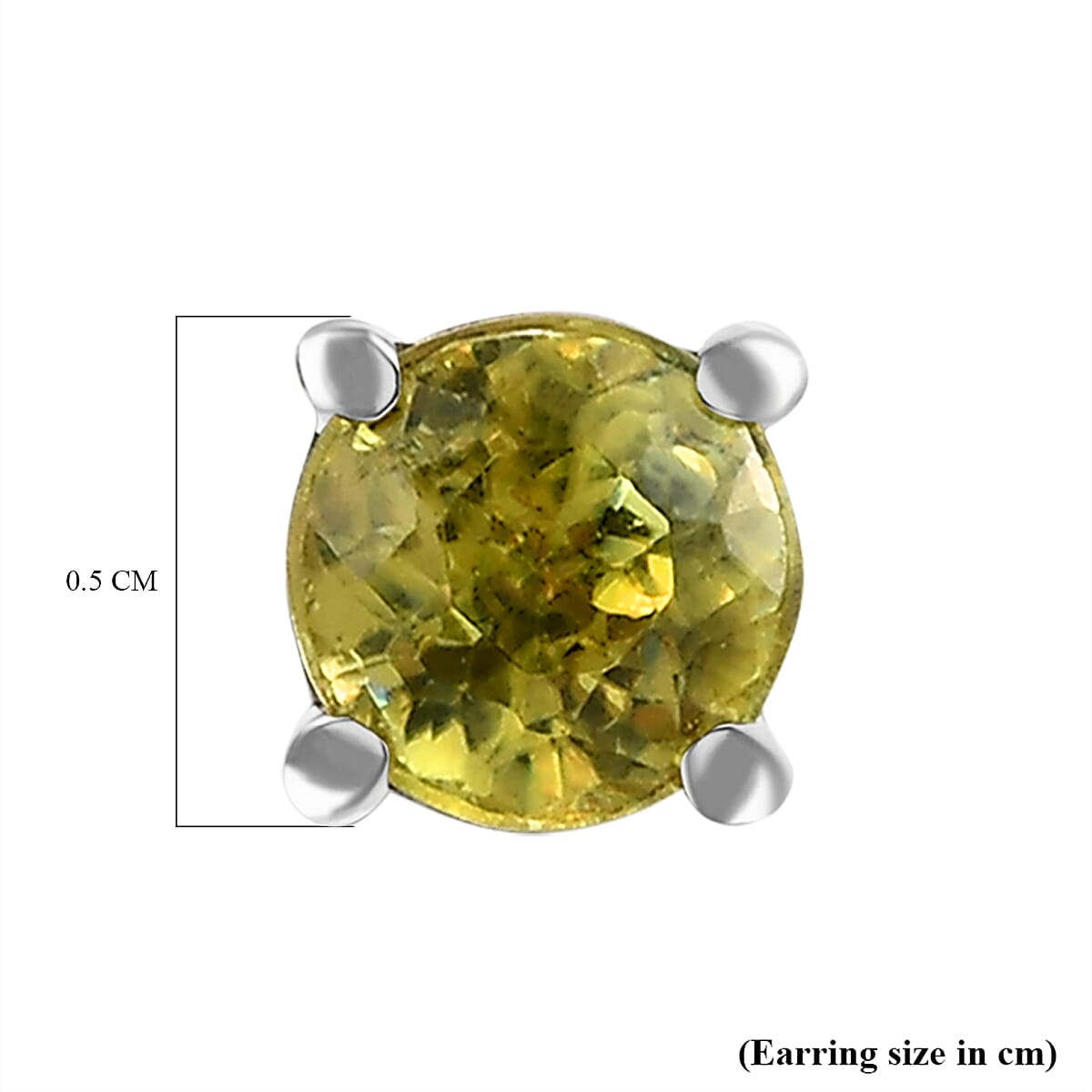 RHAPSODY 950 Platinum AAAA Sava Sphene Stud Earrings (with Screw Back) 1.00 Ct 7063113 5