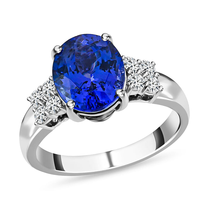 RHAPSODY 950 Platinum AAAA Tanzanite and Diamond (VS- E-F) Ring 4.80 Ct 7063967 1