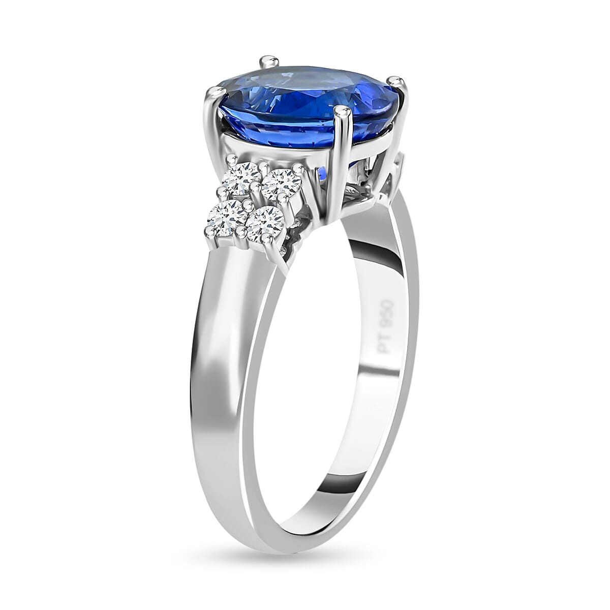 RHAPSODY 950 Platinum AAAA Tanzanite and Diamond (VS- E-F) Ring 4.80 Ct 7063967 2