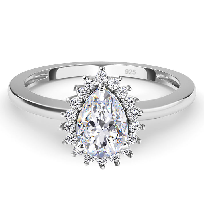 Cubic Zirconia Ring in Platinum Overlay Sterling Silver 1.30 Ct. V32644438 1