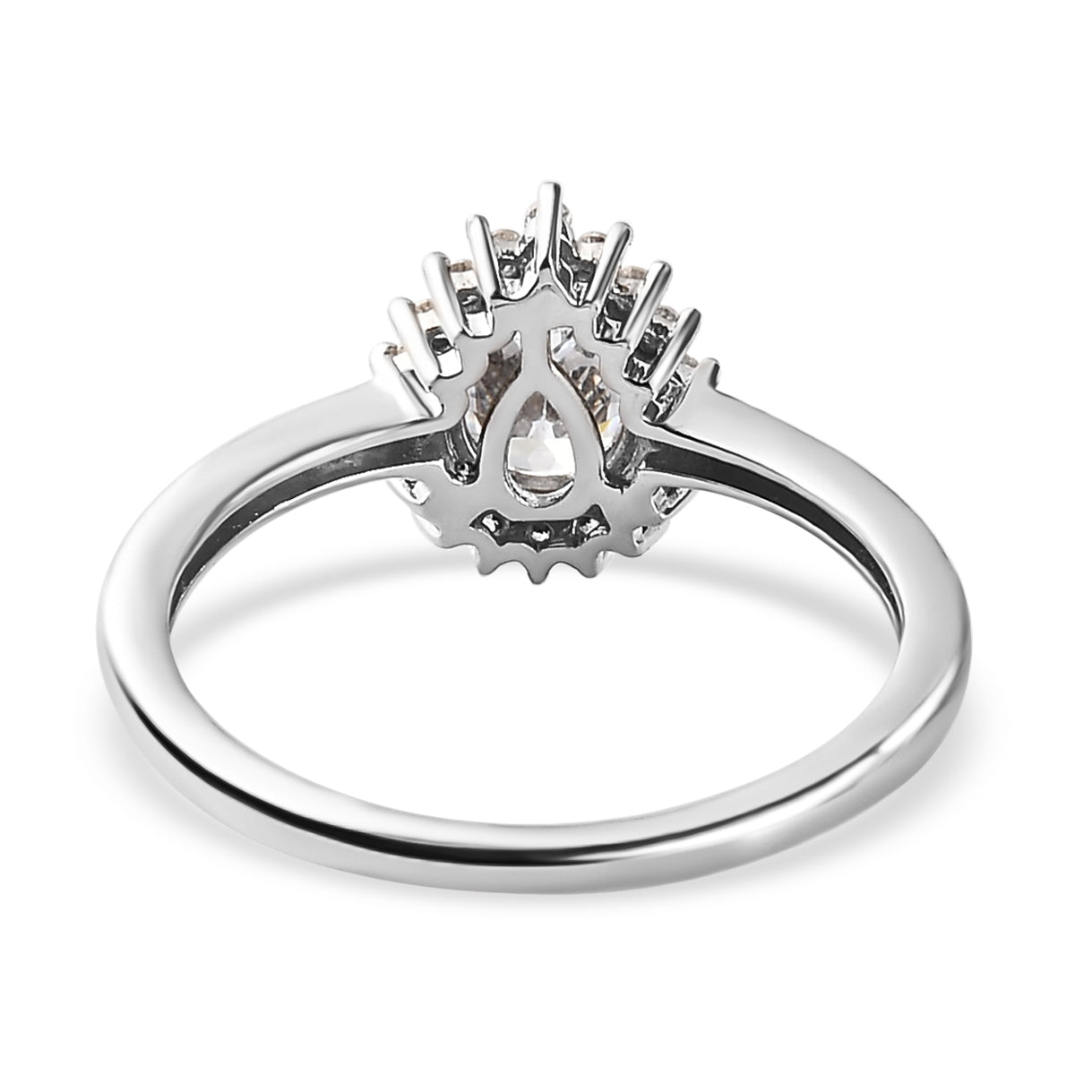 Cubic Zirconia Ring in Platinum Overlay Sterling Silver 1.32 Ct. V32512899 5