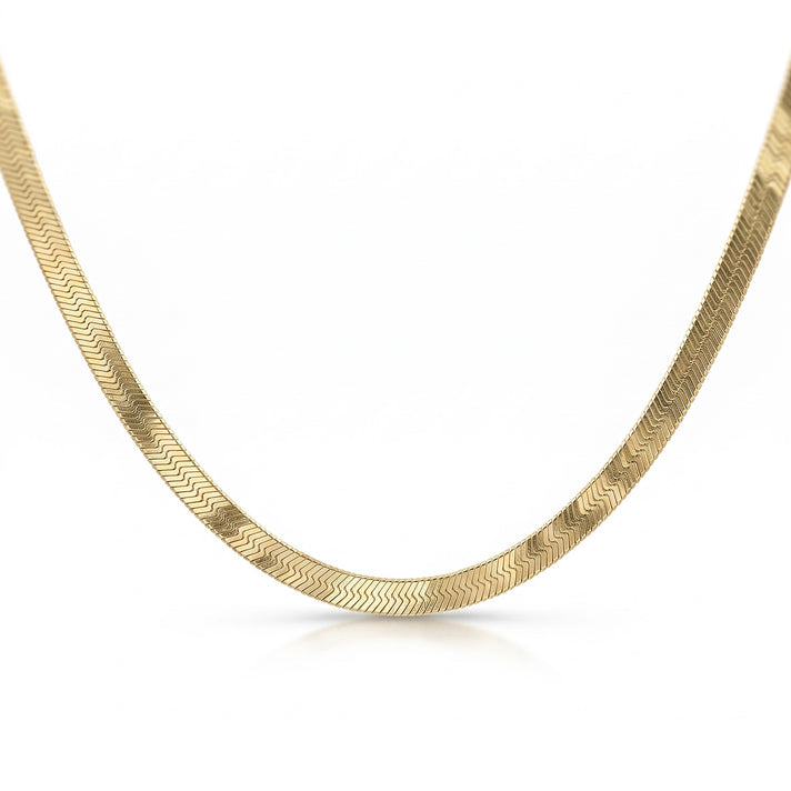 9K Yellow Gold Herringbone Chain 18 Inch 7078101 1