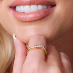 D'Joy - Moissanite Wishbone Ring in 18K Vermeil Yellow Gold Plated Sterling Silver_7078647_1