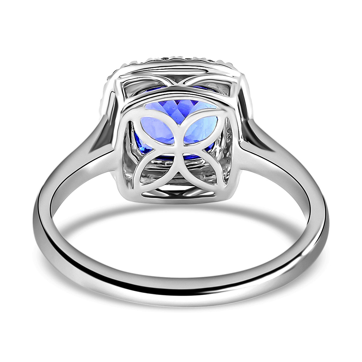 Appraised and Certified 2.2 Ct. Tanzanite, Diamond Halo Ring in 14K White Gold 7083050 5