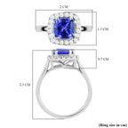 14K W Gold  AAA   Tanzanite ,  White Diamond  SI Ring 2.20 pc,  Gold Wt. 3.18 Gms  2.200  Ct._7083050_6