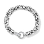 White Crystal Bracelet (Size - 7) Pure White Stainless Steel  0.600  Ct._7083394