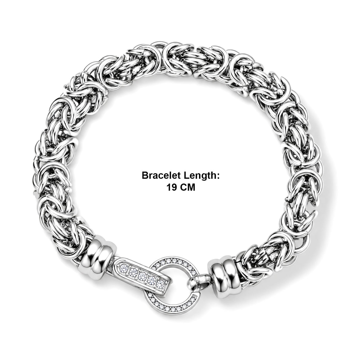 White Crystal Byzantine Link Bracelet (Size - 7.5) V32521498 6