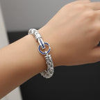 Blue Crystal Bracelet (Size - 7.5) Pure White Stainless Steel  0.600  Ct._7083407_2