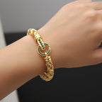 Green Crystal Bracelet (Size - 7.5) Pure White Stainless Steel  0.600  Ct._7083424_2