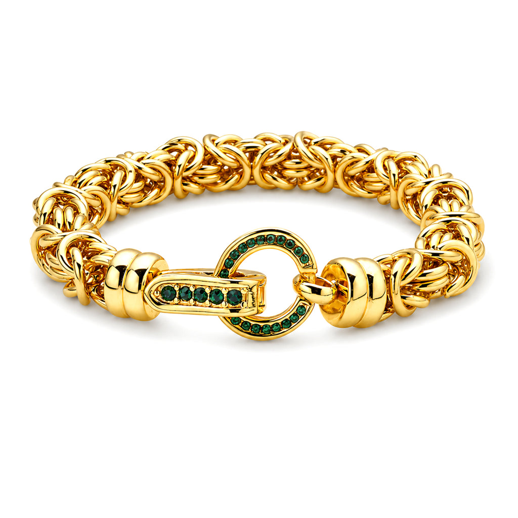 Green Crystal Bracelet (Size - 7.5) Pure White Stainless Steel  0.600  Ct._7083424_3