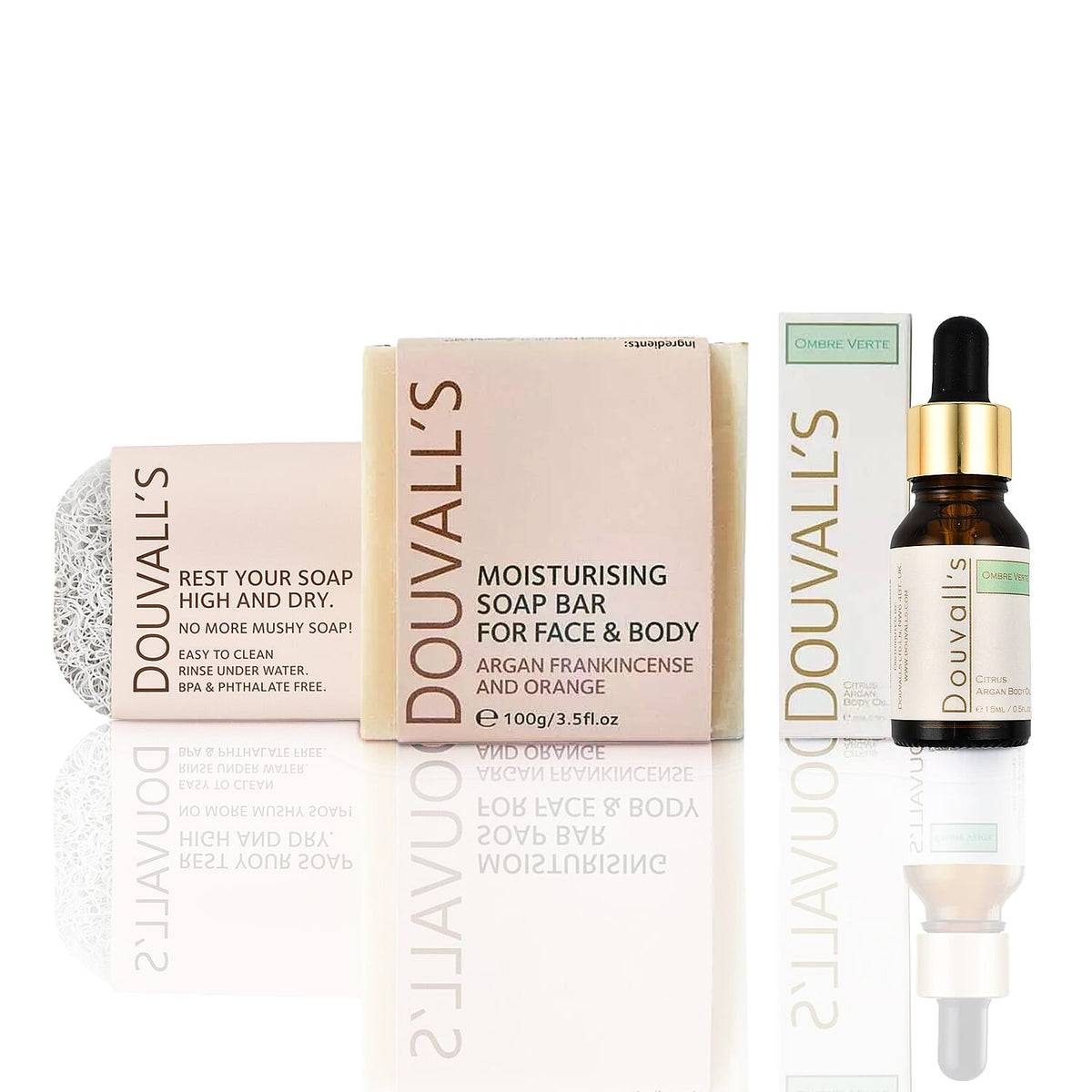 Douvalls: Frankincense Soap, Citrus Scented Body Oil and Soap saver 7132480 0