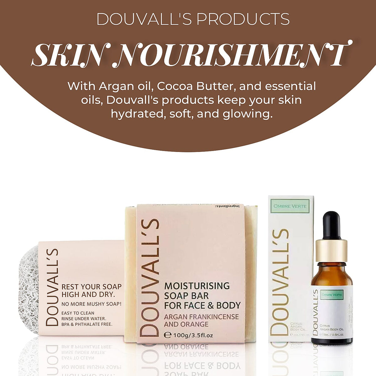 Douvalls: Frankincense Soap, Citrus Scented Body Oil and Soap saver 7132480 2