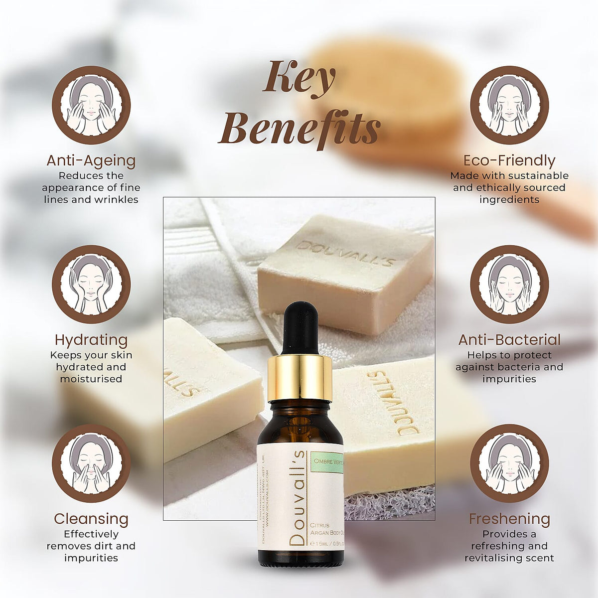 Douvalls: Frankincense Soap, Citrus Scented Body Oil and Soap saver 7132480 4