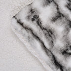Super Soft Faux Chinchilla Fur Double Layer Blanket with Sherpa Lining (Size 200x150 cm) - White_7133372_3