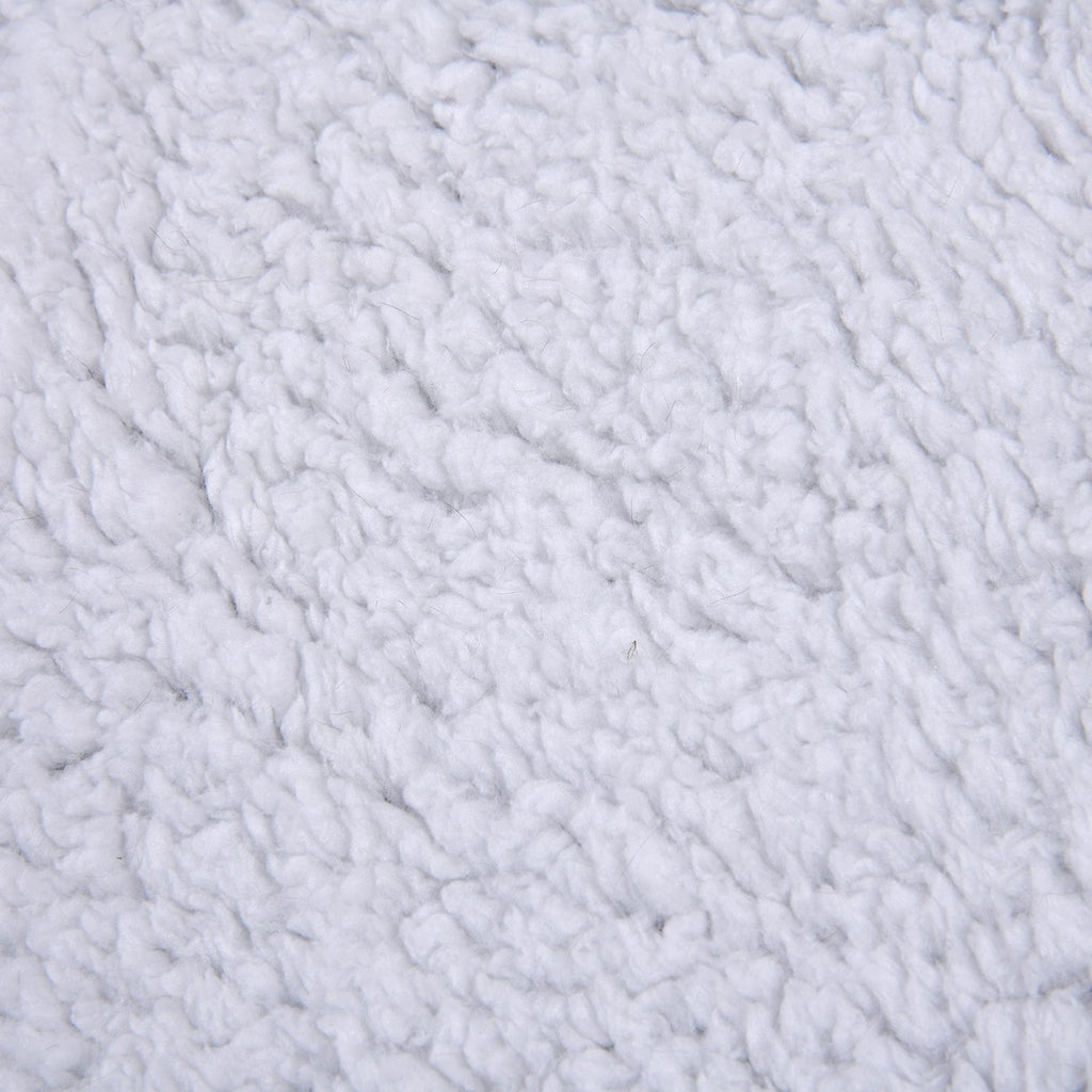 Super Soft Faux Chinchilla Fur Double Layer Blanket with Sherpa Lining (Size 200x150 cm) - White_7133372_7