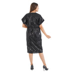 TAMSY Sequin V Neck Short Dress (Size 22) - Black_7149783_1