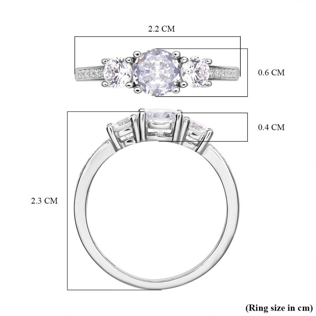 Simulated Diamond Ring in Rhodium Overlay Sterling Silver_7153440_5