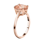 LUXORO - Certified and Appraised 14K Rose Gold AAA Solitaire Morganite Ring 3.35 Ct_7158714_3
