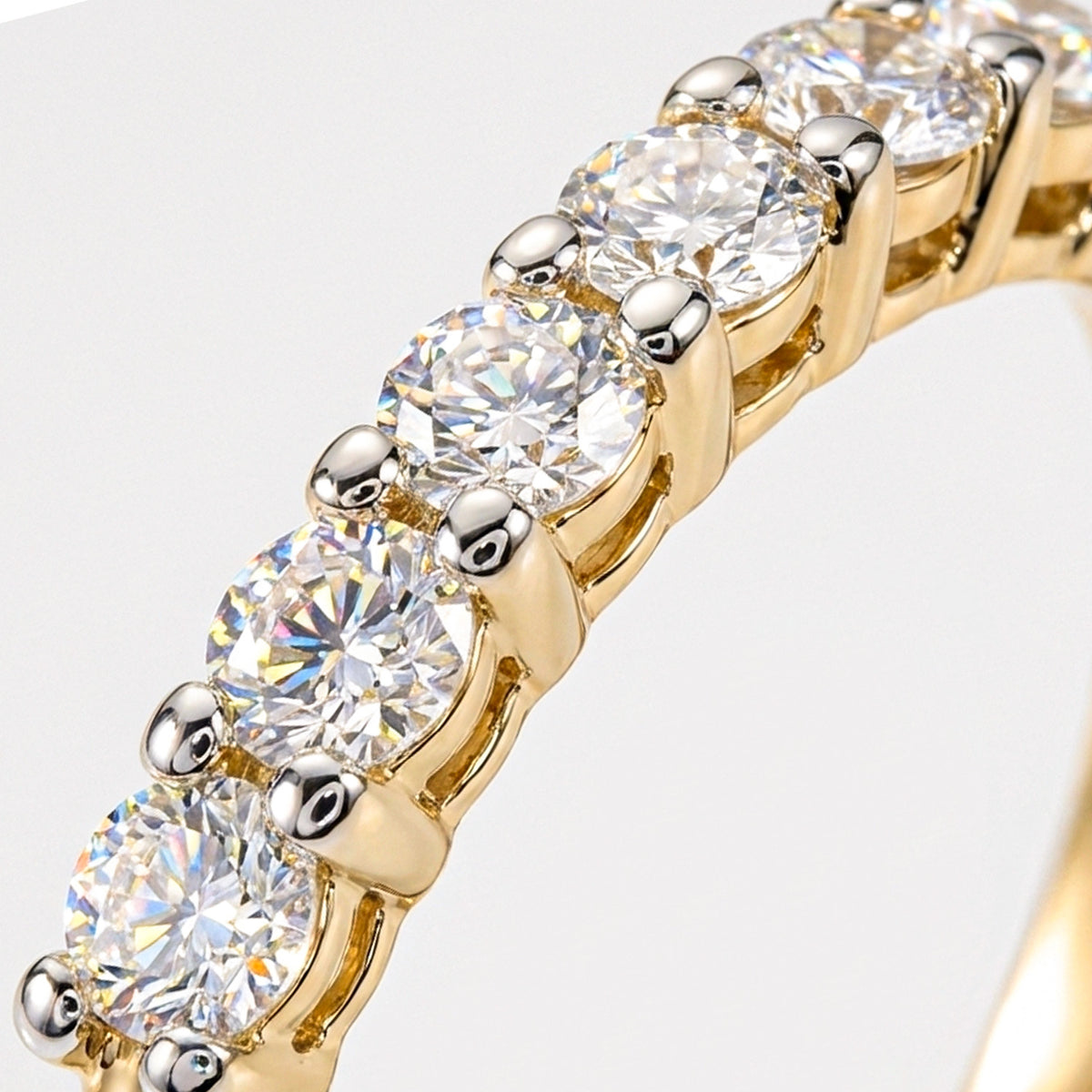 Moissanite 7-Stone Ring in 9K Gold 7159052 3