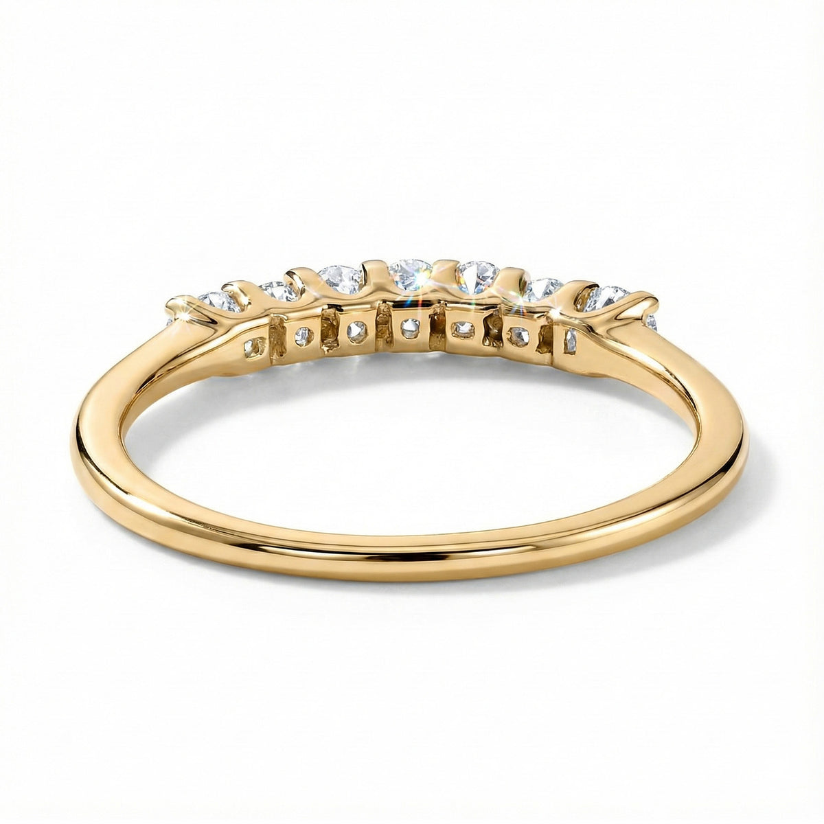 Moissanite 7-Stone Ring in 9K Gold 7159052 6