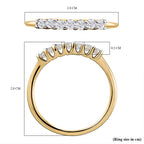 9K Yellow Gold Moissanite Half Eternity Ring_7159052_6