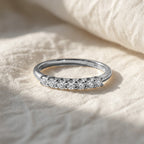 9K White Gold Moissanite Half Eternity Ring_7159079_1