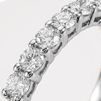 9K White Gold Moissanite Half Eternity Ring_7159079_2