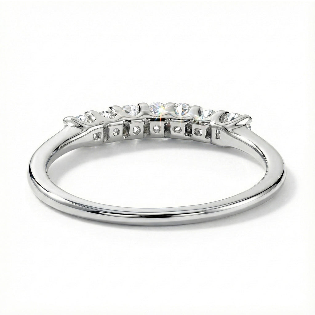 9K White Gold Moissanite Half Eternity Ring_7159079_5