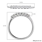 9K White Gold Moissanite Half Eternity Ring_7159079_6