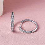 9K White Gold SGL Certified Diamond (I3/G-H) Hoop Earrings (with Clasp) 0.50 Ct_7167545_1