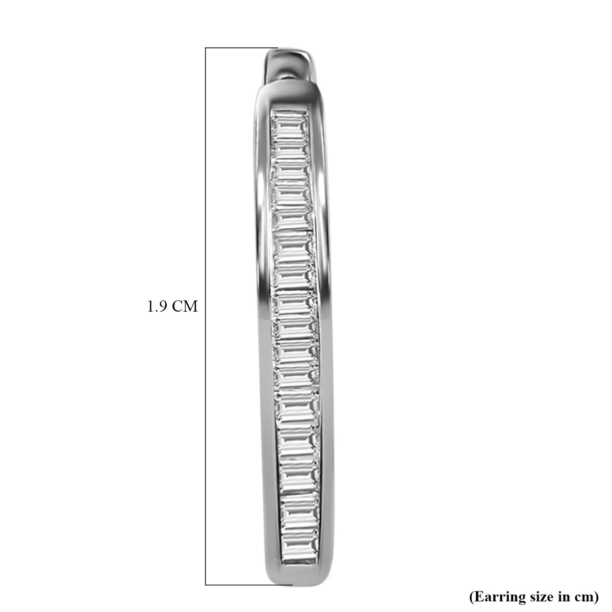 9K White Gold SGL Certified Diamond (I3/G-H) Hoop Earrings (with Clasp) 0.50 Ct V32683400 4