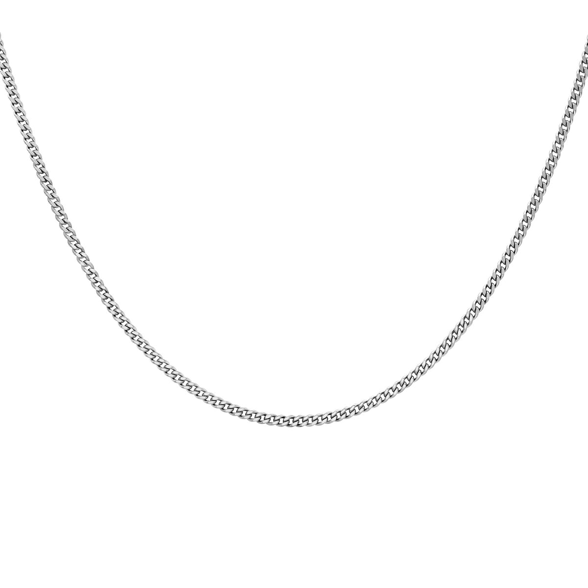RHAPSODY 950 Platinum Diamond Cut 1.2mm Curb Chain 16 Inch with Supreme Finish 7167674 1