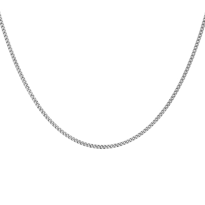 RHAPSODY 950 Platinum Diamond Cut 1.2mm Curb Chain 16 Inch with Supreme Finish 7167674 2