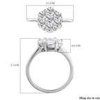 Royal Bali Collection - D'Joy Moissanite Pressure Set Ring in Platinum Overlay Sterling Silver 1.15 Ct._7168690_5