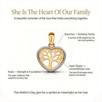 9K Two Colour Gold 13.4mm X 18mm Tree Of Life Pendant