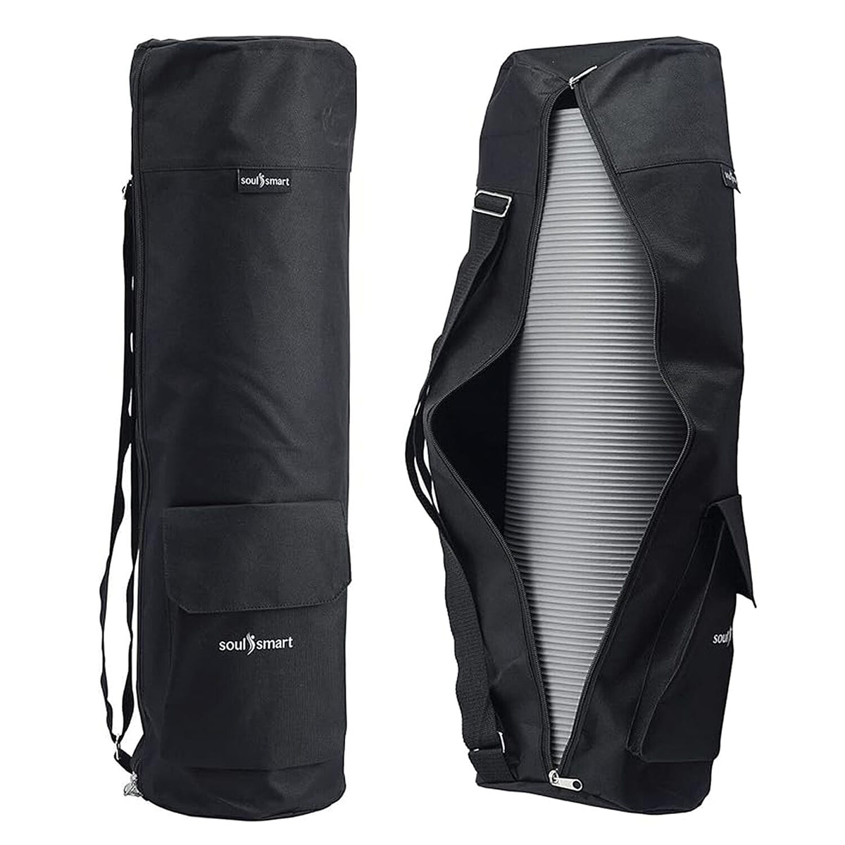 Soul Smart Solid Yoga Bag with Shoulder Strap - Black 7189064 0